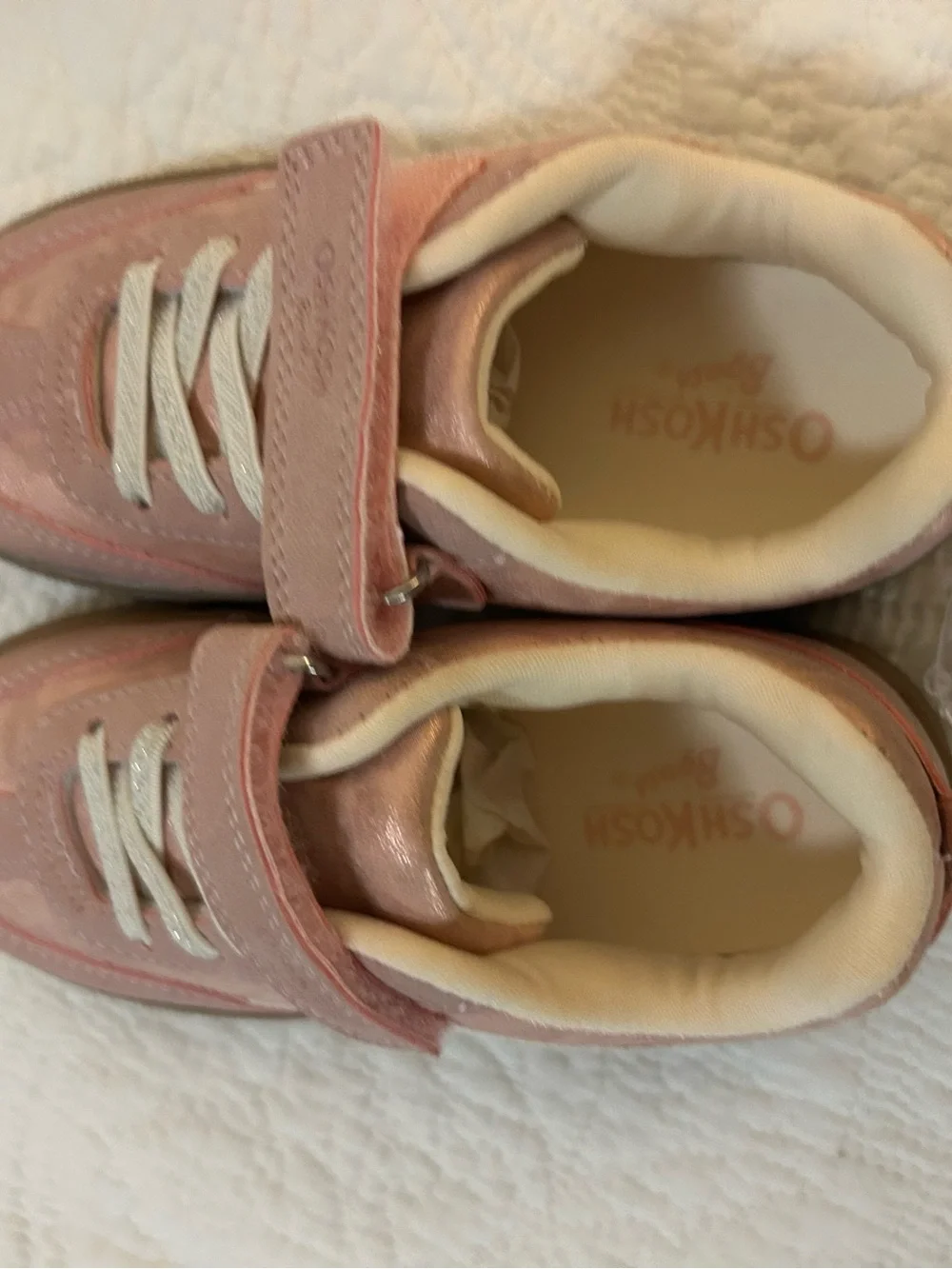 OshKosh B'gosh Pink Girls' Sparkle Velcro Sneakers